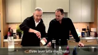 aerolatte  milk frother makes three layer caffè latte macchiato [upl. by Hairahcaz423]