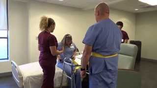 Physical Therapy Transfer Training  How To Transfer From Wheelchair To Bed [upl. by Ecirtnahc]