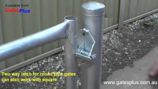 Gate Latch 2 way for round pipe and square [upl. by Latvina]