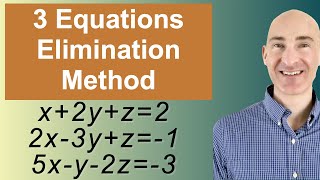 Solving Systems of 3 Equations Elimination [upl. by Ernesta]