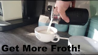 How to Get More Froth from Your Nespresso Coffee Aeroccino  Nespresso tips and help [upl. by Lori319]