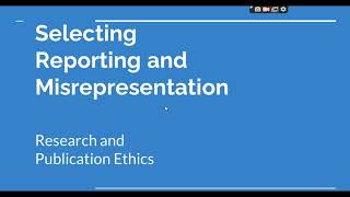 Selective Reporting and Misrepresentation of data Research and Publication ethics Phd coursework [upl. by Shipp]