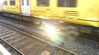 Merseyrail 507 009 making arcs at Birkdale station [upl. by Mervin]