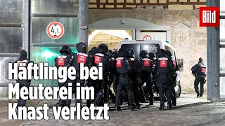 Gefängnismeuterei Polizei stürmt Knast in Thüringen  JVA Untermaßfeld [upl. by Altman]